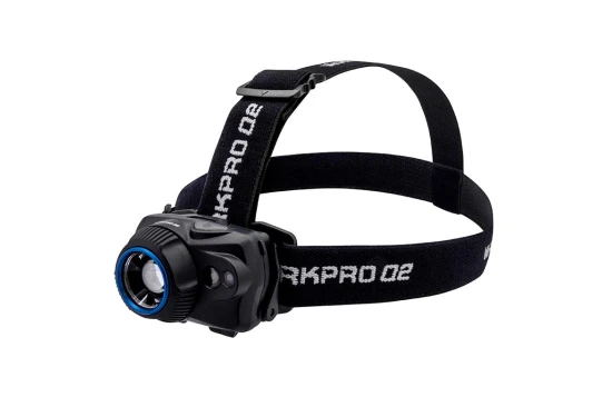 WRKPRO Hodelykt Q2 320 Lumen med fokus, sensor og batterier