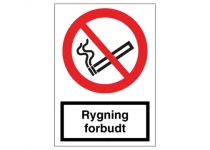 Skilt "rygning forbudt" Forbud F1