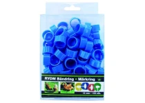 Blå Plast Båndringer 16mm 100 stk