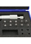 Gjengemikrometer 0-25x0,01 mm inkl. V- og koniske innsatser