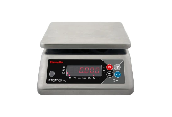 IP68 Bordvægt 30 kg / inddeling 10 g med kabinet i rustfrit stål