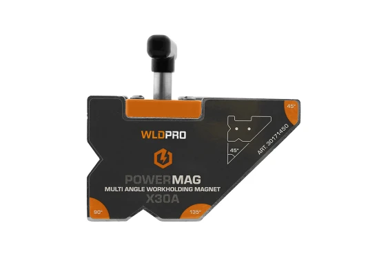WLDPRO POWERMAG X30A Multivinkelsvejsemagnet med av/på-funksjon (245N/25kg)