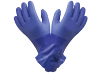 Showa PVC-handske oliebest. blå heldyp 660-10