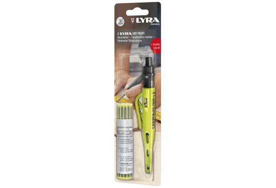 Lyra Dry Profi dybhulspen m/12stk refill-grafit 2B