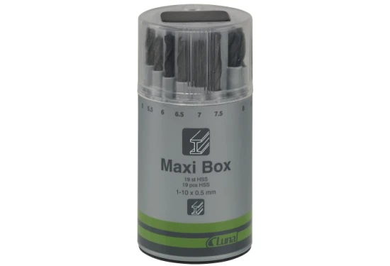 HSS borebitssett Luna Maxi boks 1-10 mm
