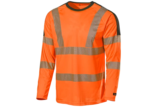 T-skjorte 6121P Oransje/Sort Str. XS