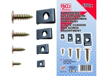 BGS Klips/skruessortiment 3-4-5-6mm. 170 deler
