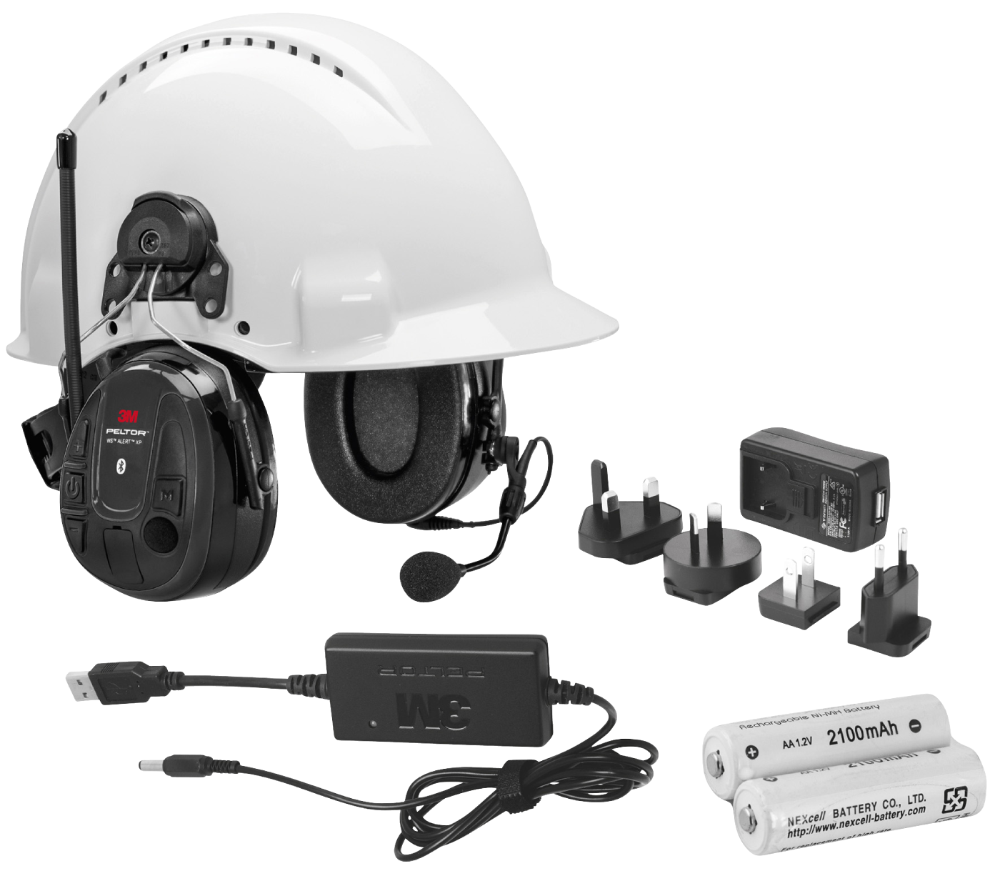 Peltor WS Alert XP ACK høreværn m/batteri, t/hjelm 182930