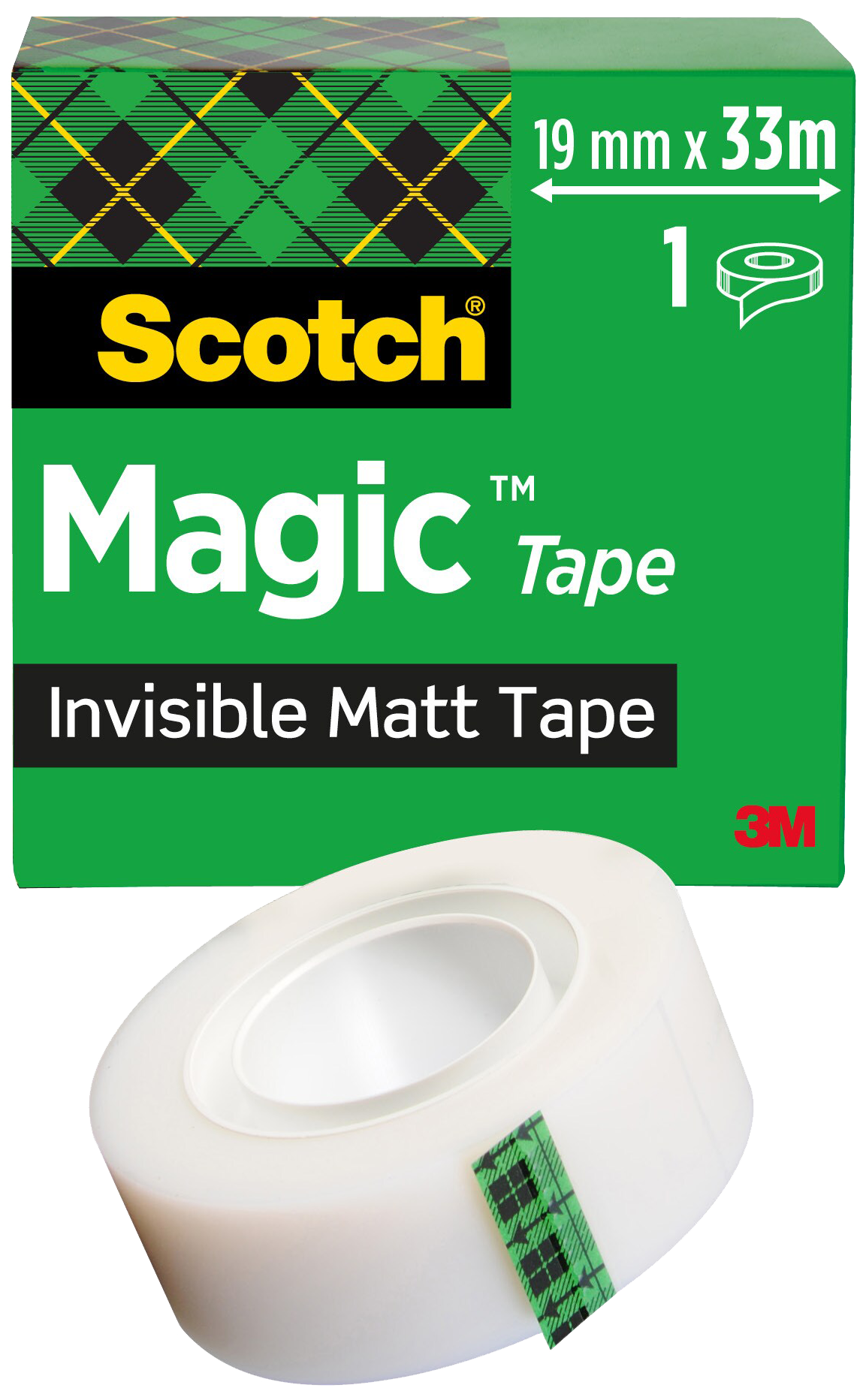 Scotch Magic tape mat 'englehud' 19mmÃ33m 375711