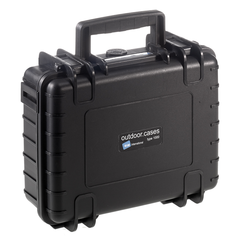 OUTDOOR kuffert i sort med skum polstring 250x175x95 mm Volume 4,1 L Model: 1000/B/SI 56112