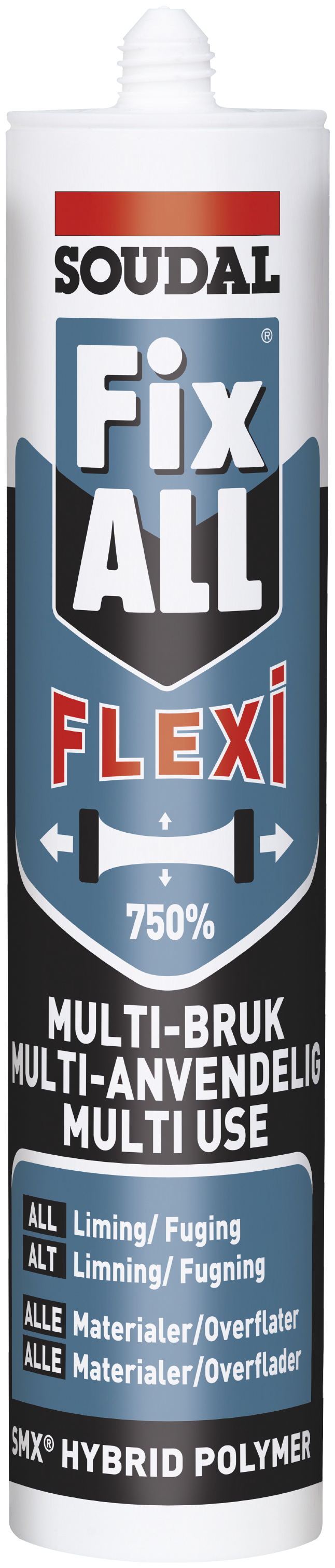 FixAll Flexi fuge-/klæbemasse 290ml hvid 380157