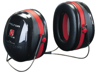 Peltor høreværn Optime III m/nakkebøjle, sort/rød 151094